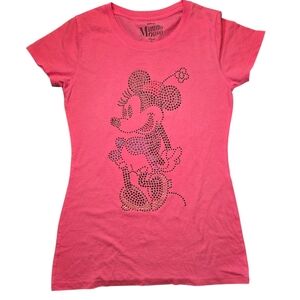 Disney Minnie Mouse Sparkle Pink Tee Size Med